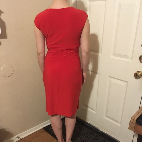 Ralph Lauren Bright Red Cocktail Dress - Picture 2 of 5